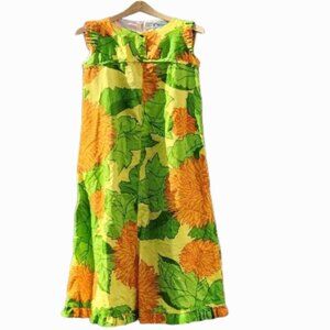 BEAUTIFUL Vintage Waltah Clarke Dress Psychedelic Kaftan Print 1960s MuMu TIKI